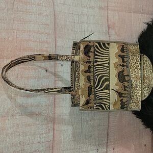 Jade Safari  Canvas Tote/Handbag